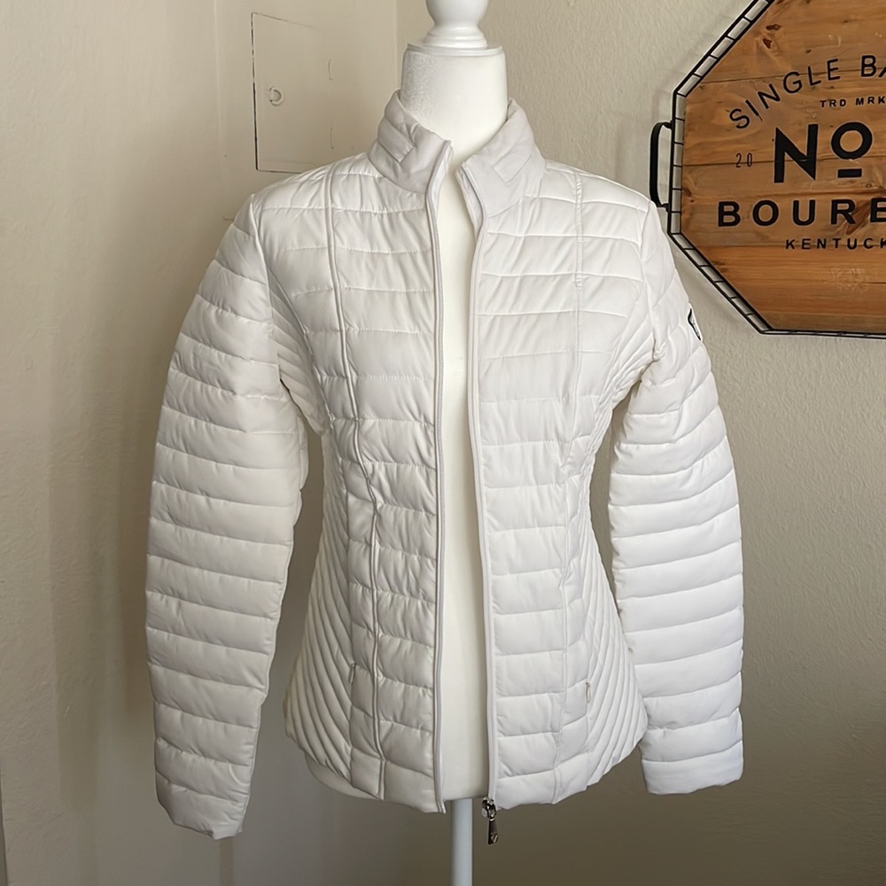 Guess White Puffer Jacket